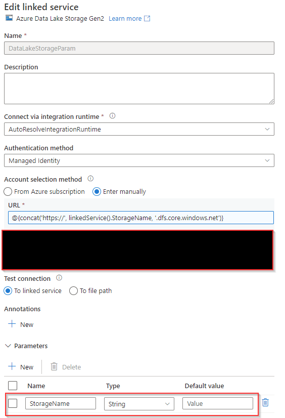 Parameters of linked services not showed in data flow - Microsoft Q&A