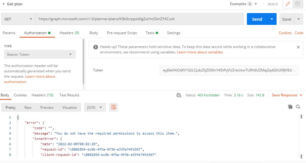 Get plannerPlan API is not working - Microsoft Q&A