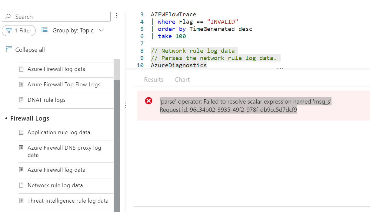 Azure Firewall Logs Not Showing - Microsoft Q&a