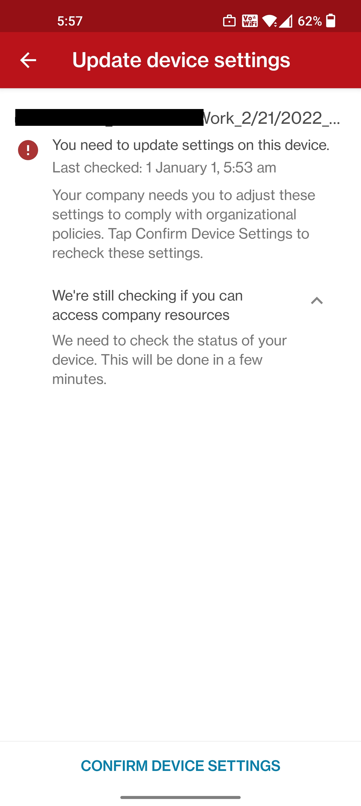 Intune company portal enrollment fails after android 12 upgrade on my ...
