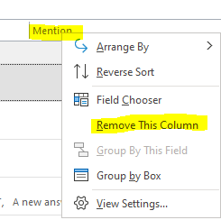 Why do removal of columns in Office 365 Outlook not stick? - Microsoft Q&A