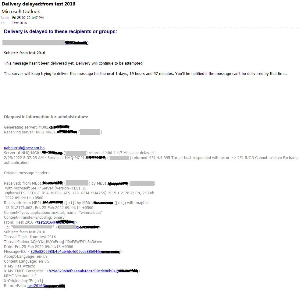 MS Exchange 2010 to 2016 after migration issue - Microsoft Q&A