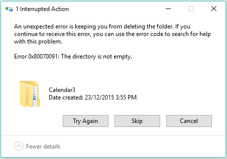 I can not delete a folder on windows 10. - Microsoft Q&A