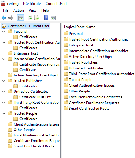 How to get the installed UWP certificate in certificate manager, after ...