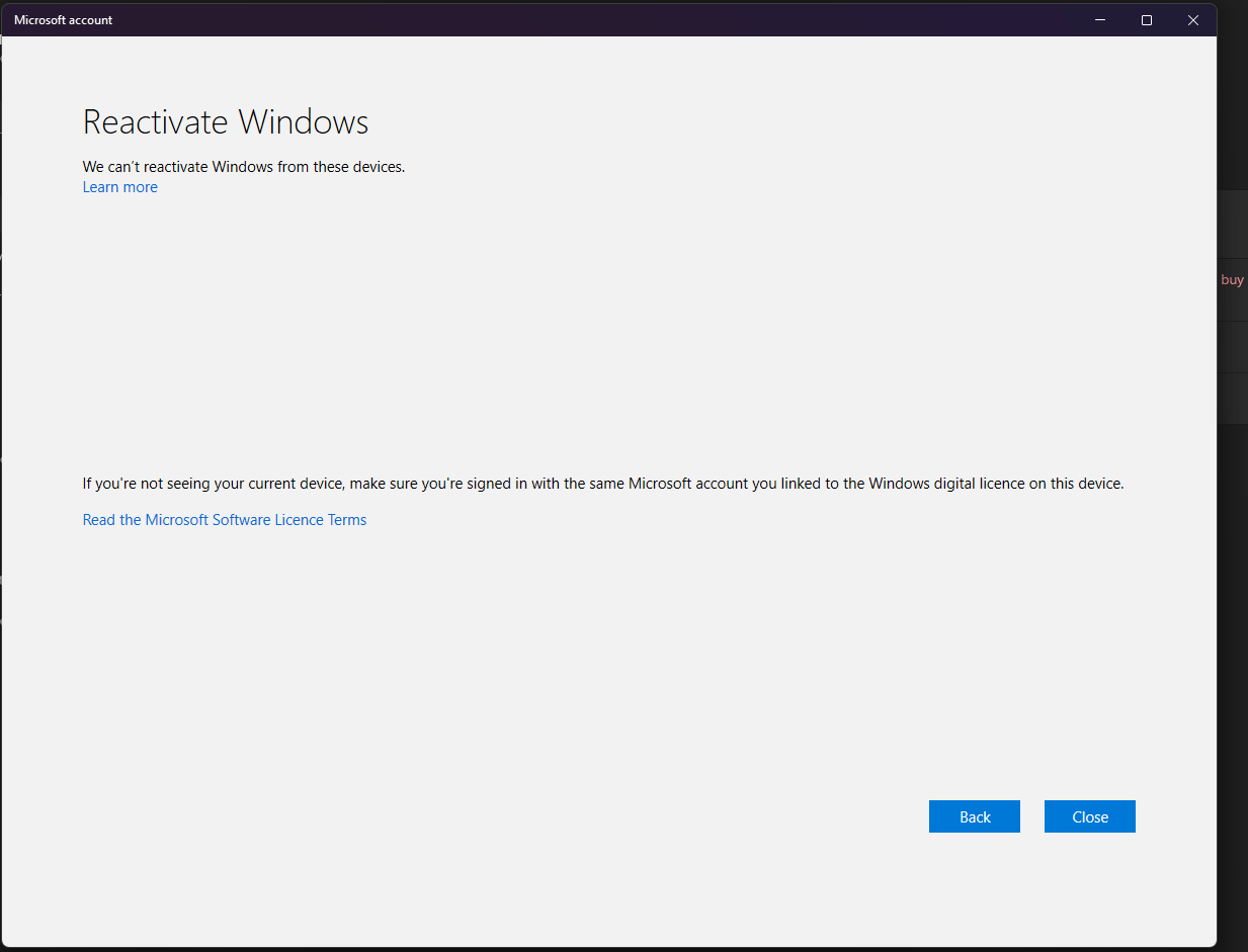 unable to reactivate windows after bios update. - Microsoft Q&A