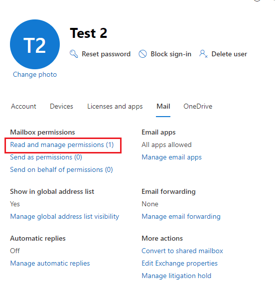 Mail Box Read and manage permissions - Microsoft Q&A