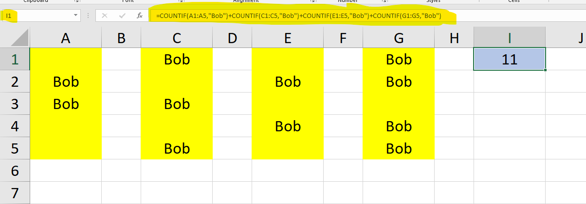 Counting the same text in multiple ranges - Microsoft Q&A