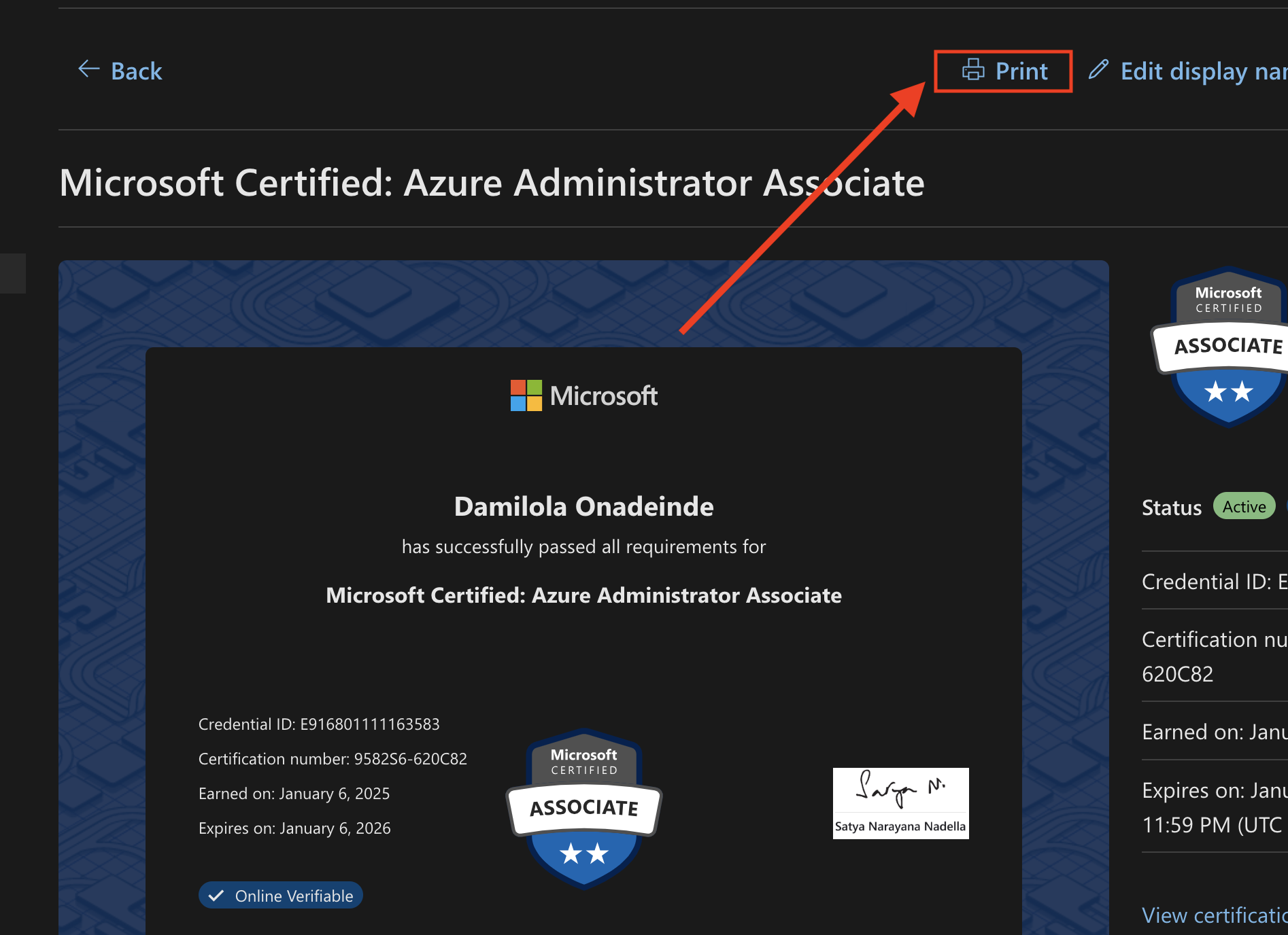 Assistance with Downloading AZ-400 Certification after passing the exam ...
