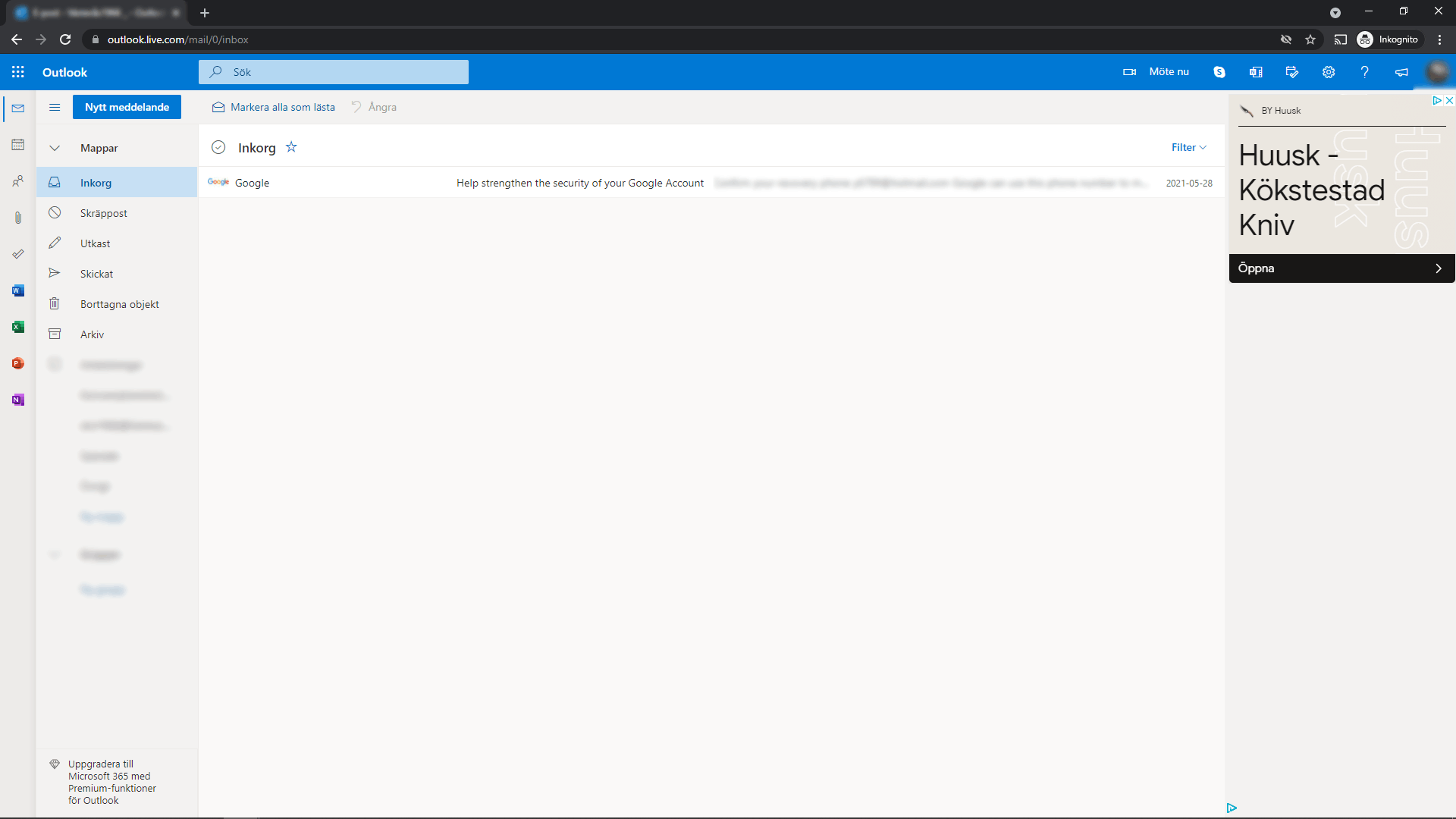 Ads show up in Inbox instead of in right panel - Microsoft Q&A