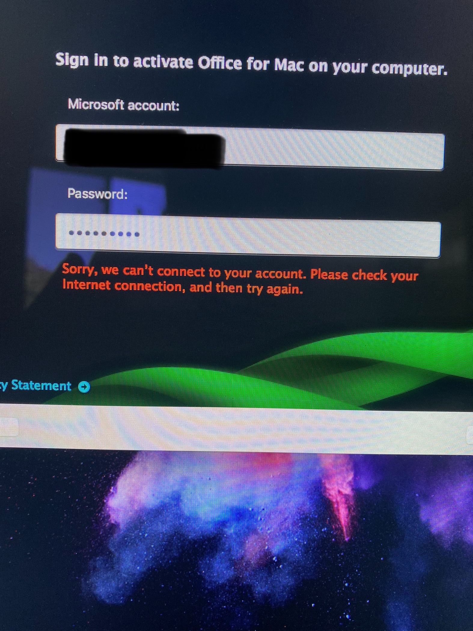 Unable to log in to Microsoft Office for Mac - Microsoft Q&A