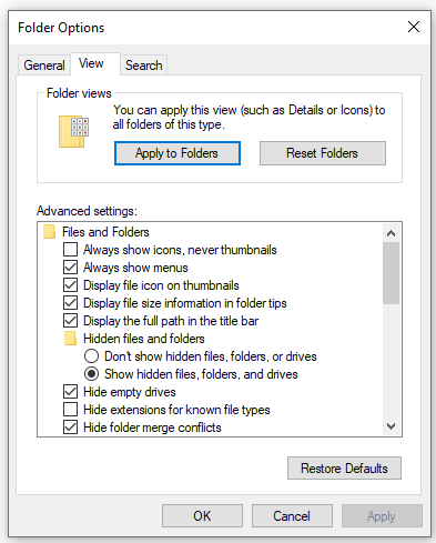 File explorer is blank. Navigation pane shows as active but drop down ...