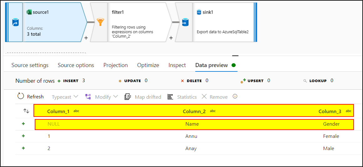 Invalid excel header with empty value when last cells are focused