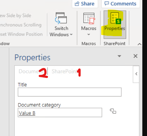 Problems inheriting SharePoint properties to Word document quick parts ...