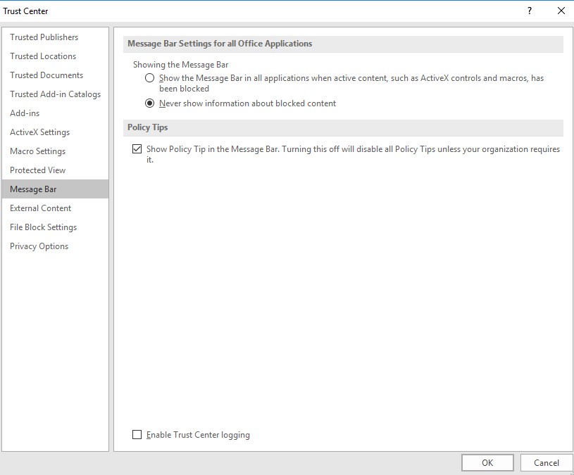 How to disable the notification message, How to setup Microsoft Word to ...