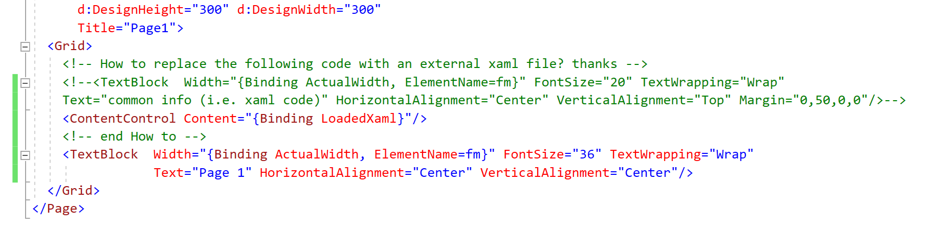 How to include common XAML code in page? - Microsoft Q&A