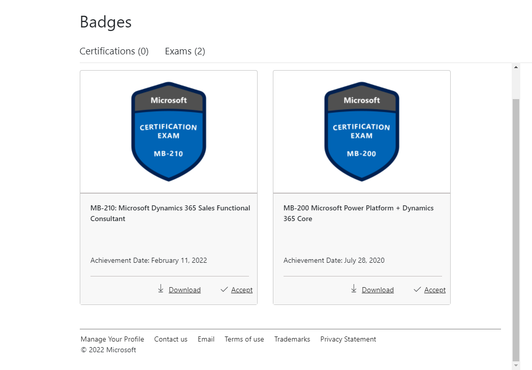 Problem to see my certficates in my dashboard - Microsoft Q&A