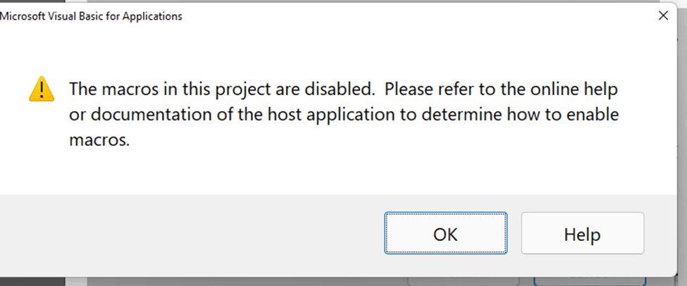 Preventing Macro Instructions From Being Turned Off - Microsoft Q&A