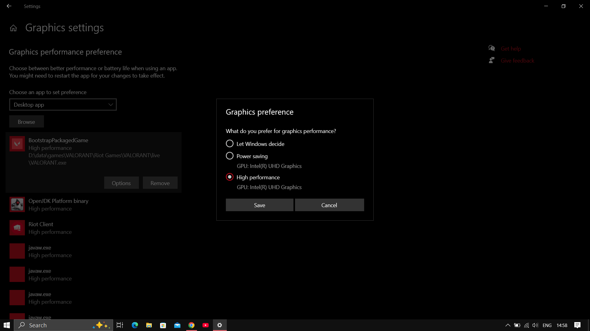 graphics setting only shows gpu not cpu - Microsoft Q&A