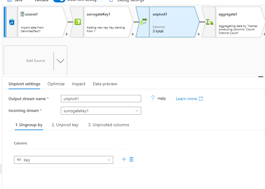 Unpivot and Summarize Data Flow in ADF - Microsoft Q&A