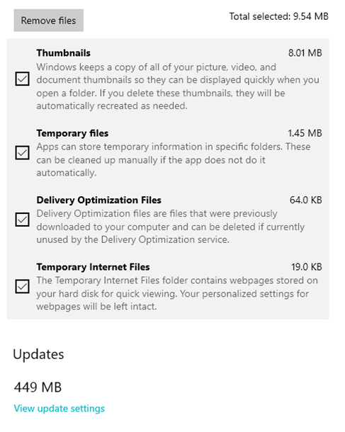 Temporary Files in Settings showing 5.35GB but i cleared everything. IT ...