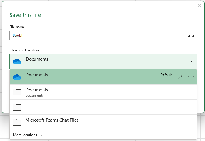 Set Default locaiton as OneDrive to save file - Microsoft Q&A