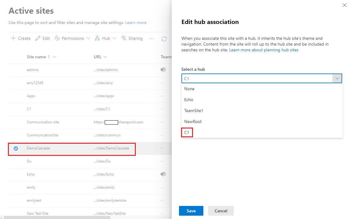 Site which is defined as a Hub and linked to a Hub will only have one ...