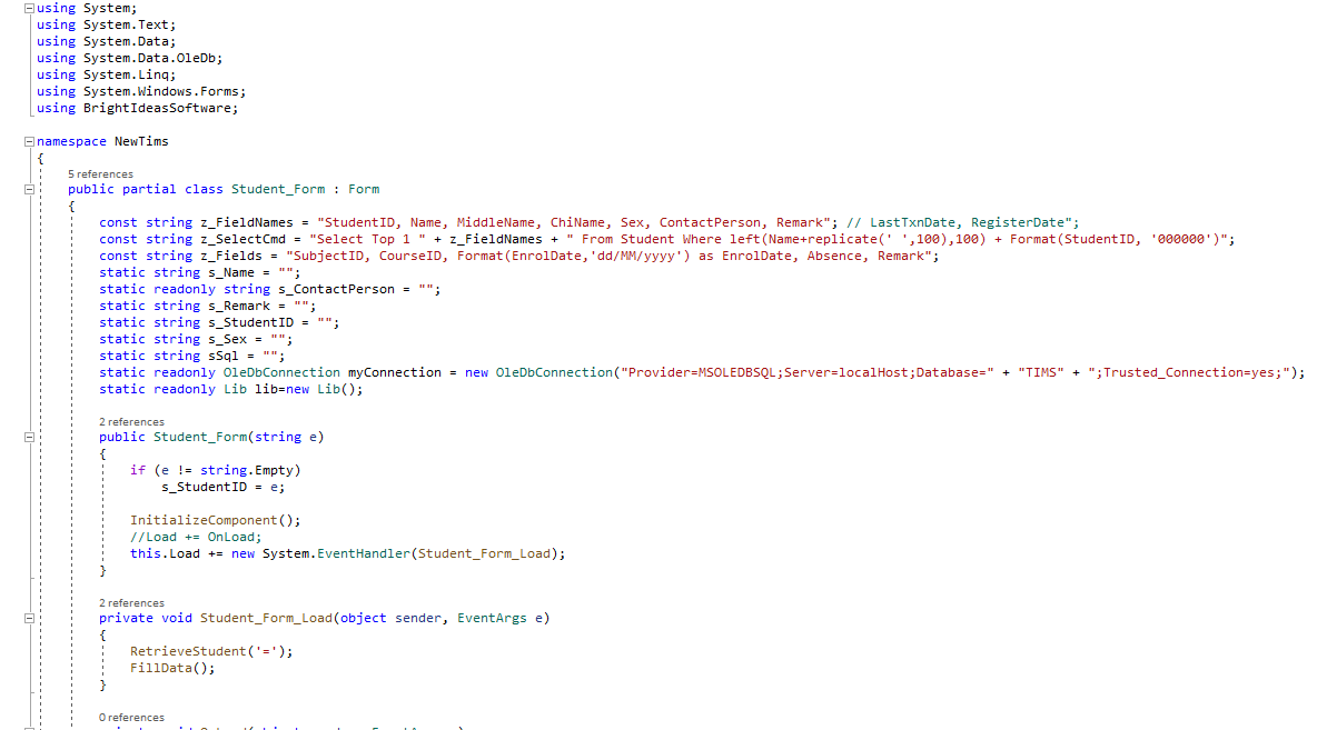 "Student_Form_Load" is skipped, solved but occurs again - Microsoft Q&A