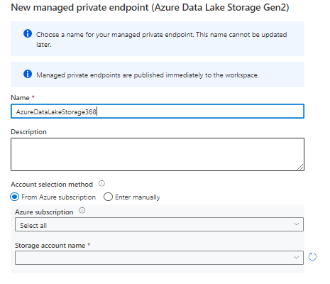 Create a Managed Private Endpoint to Blob endpoint in Azure Synapse ...