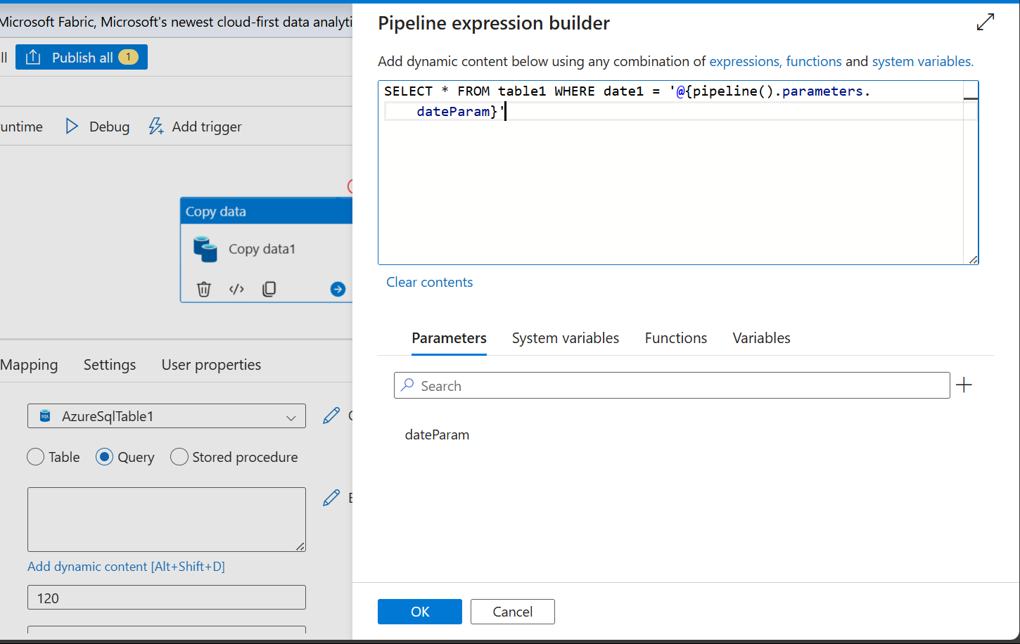 Variable adf microsoft q a