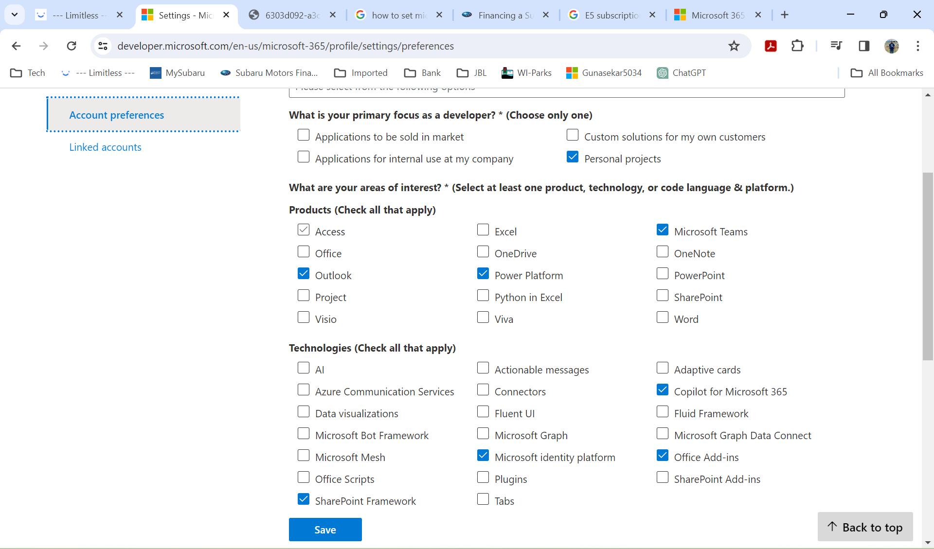 i am unable to setup microsoft 365 e5 developer program - Microsoft Q&A