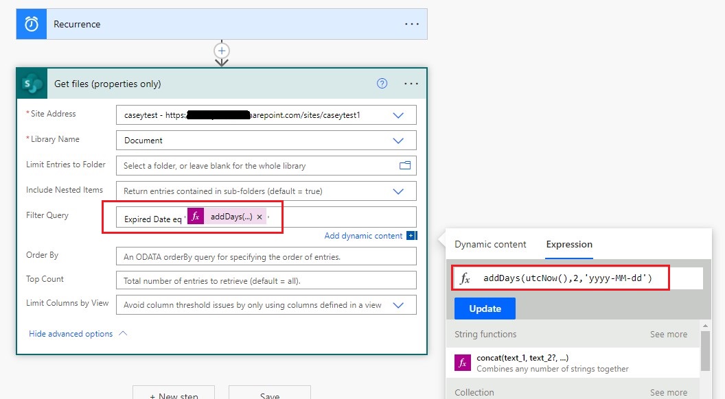 Send notification before 2 days that the file is expired - Microsoft Q&A