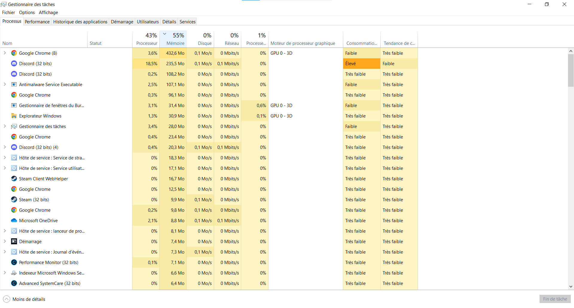 Mon PC utilise plus de 50% de ma ram sans rien faire - Microsoft Q&A
