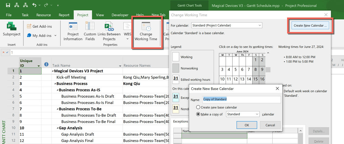 in MS project i have changed to weekend to working days but i still ...