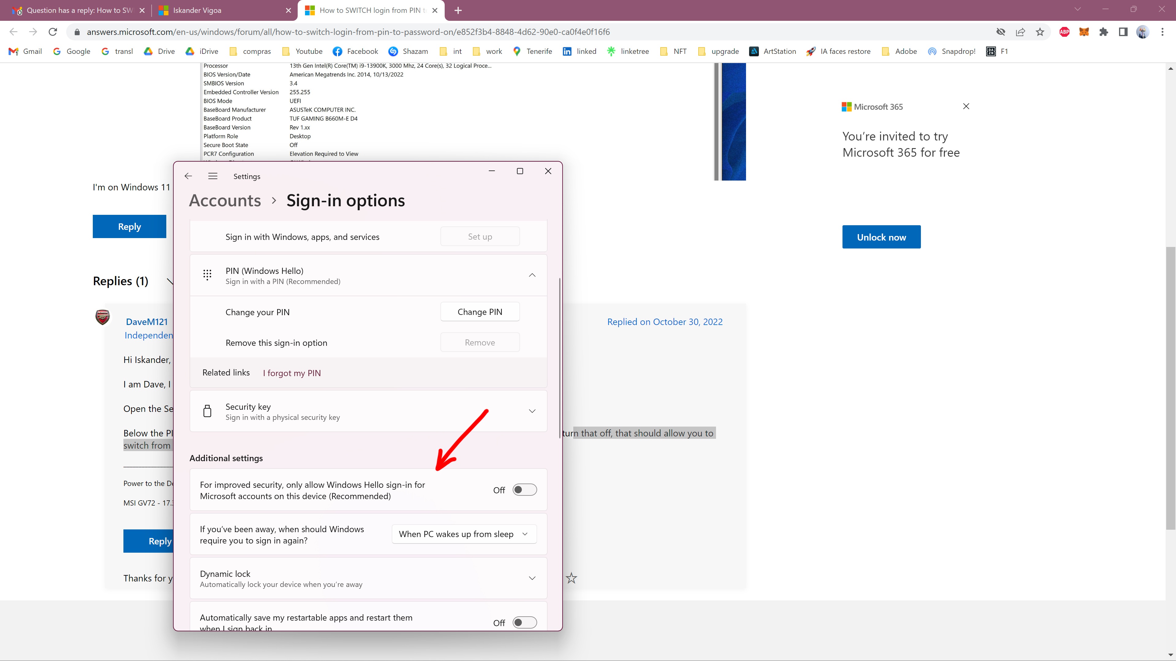 How to SWITCH login from PIN to Password on windows 11 Pro ...
