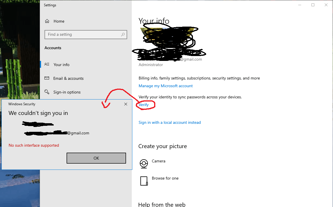 Microsoft log-in popup failure: 3, 15, -2147467262 and 