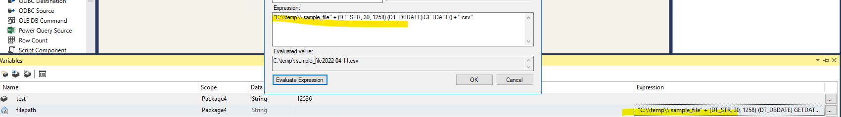variable name in connection string - Microsoft Q&A