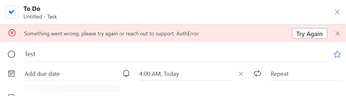 something went wrong, please try again or reach out to support ...