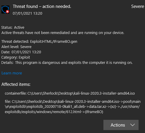 Can't remove Kali Linux ISO - Microsoft Q&A