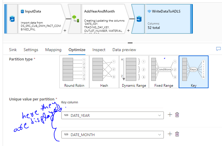 Unable to Read Input Schema in Sink settings tab in Data Flow in Azure ...