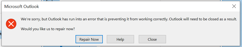 Pop up to "repair now" keeps popping up on all Microsoft apps, does ...