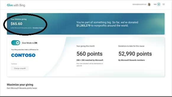 Ways to earn points with Give with Bing on - Microsoft Q&A