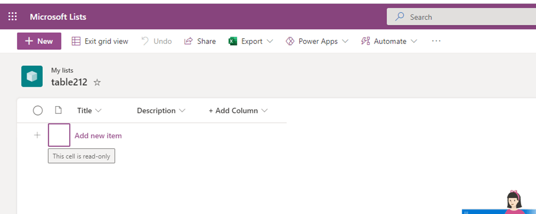 Error creating new list in Lists - Microsoft Q&A