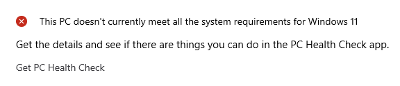 Windows Update says my PC is not eligible for Windows 11, PC Health ...