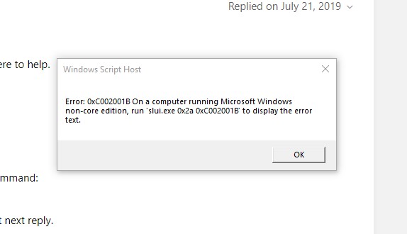 0xc002001b Activation Error Code - Microsoft Q&A