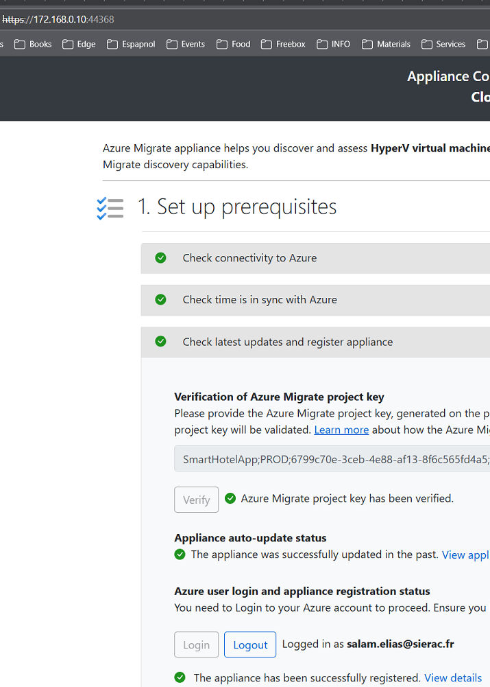 After successful discovery on Azure migrate appliance apps are not ...