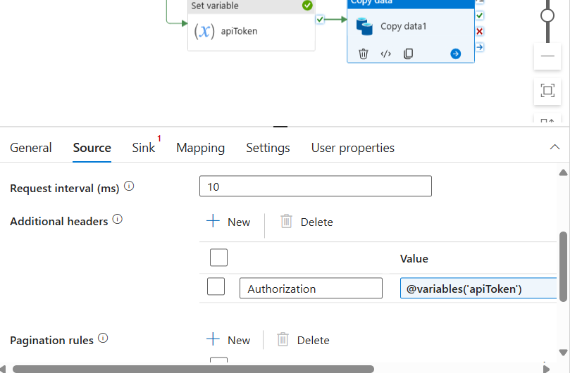 Azure Data Factory: No 'Name' Key Appearing Under Additional Headers ...
