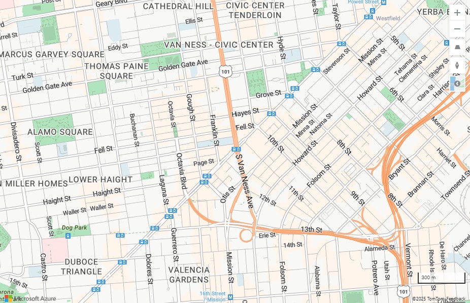 Screen shot of interactive map