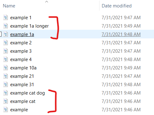 File explorer sorting Wrong - Microsoft Q&A