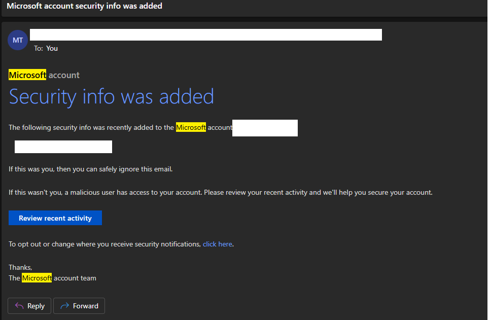Screenshot of the reported issue