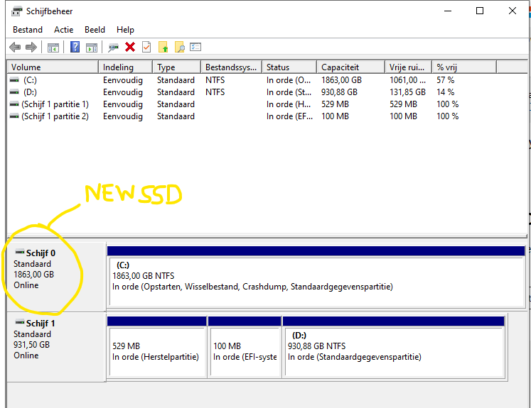 New ssd won't boot up without old ssd attached to pc - new ssd only has ...